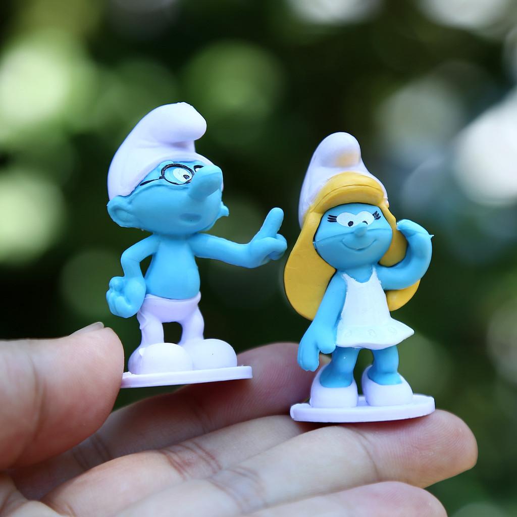 Puffi Personaggio Giocattolo Figurine in PVC Edizione da Collezione Decorazione per la Casa Per Bambini