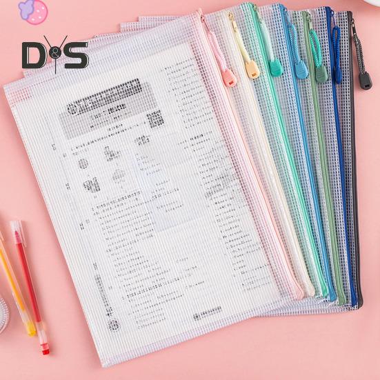 File Bag Large Capacity Storage A4 Files Stationery Carrying Case Transparent Visual Design Portable Document Organizer