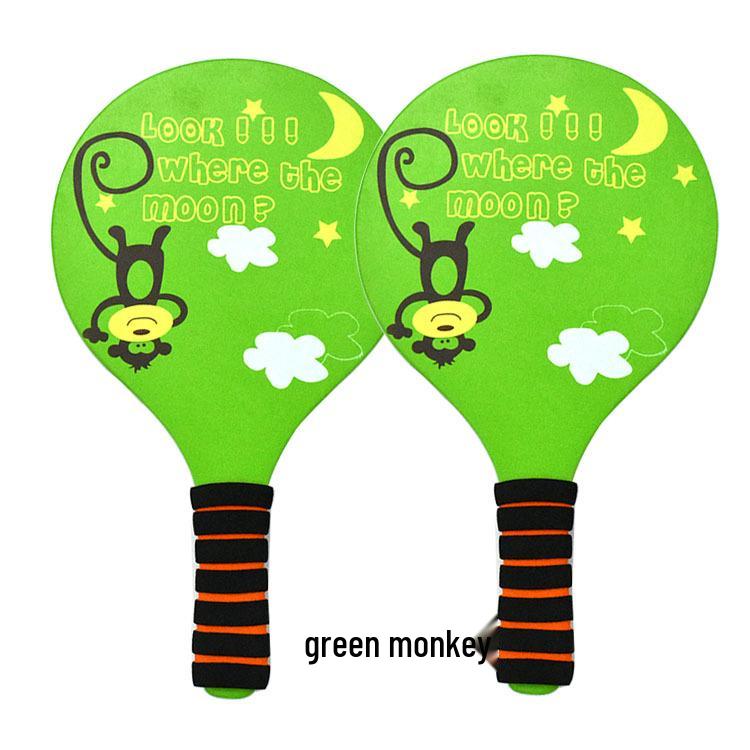 Aoxing Solid Wood Badminton Racket - Thickened Design for Indoor & Outdoor Use, Suitable for Children & Adults, Three Feather Fitness Racket.