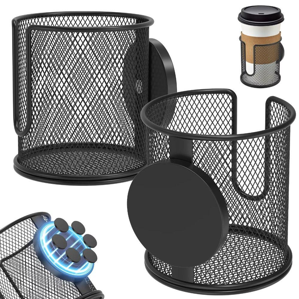 Anti Fall Magnetic Cup Holder Fully Covered Drink Holder Magnet Magnetic Car Cup Holder  Mower