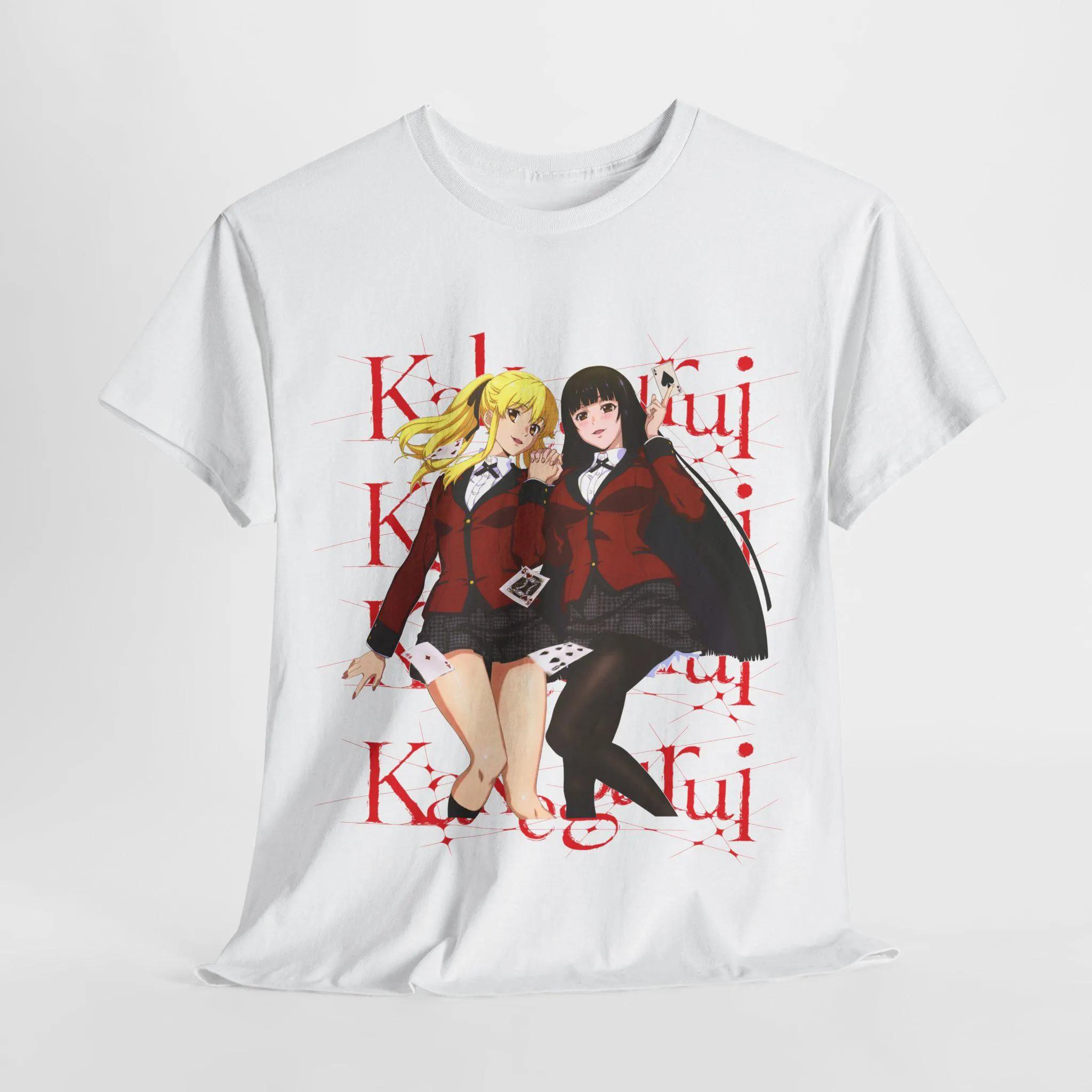 Kakegurui Yumeko Аниме Унисекс Футболка Аниме Манга Рубашка Аниме Футболка Мужская и Женская Летняя Хлопковая Свободная Модная Футболка S