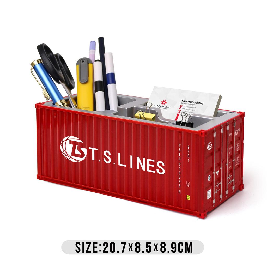 Portalápices Personalizado con Forma de Contenedor de Envío DHL con Logo