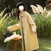 Doll Collar Woolen Coat for Women, Autumn and Winter Korean Style Mid-length Woolen Coat
