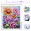 5D DIY Diamond Painting Flower Full Round Diamond Embroidery Cross Stitch  Handmade Painting Art Gift Home Decor 30x40cm/12x16inch