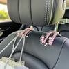 2pcs Car Rear Seat Hook Hanger Hanging Half Open Design Stainless Steel Headrest Bag Hangers Durable Auto Backseat Storage Hooks