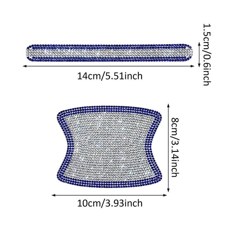8PCS Car Door Handle Sticker Decal Warning Diamond Auto Strip Driving Safety Bling Car Accessories for Girls Wholesale Universal