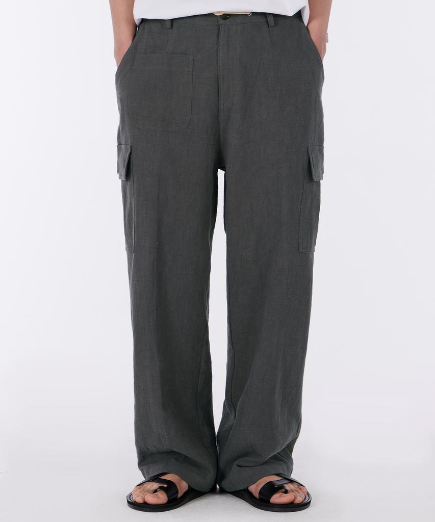 GLW Wide Front Pocket Summer Cargo Pants Charcoal