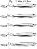 5Pcs/Pack Electroplated Iron Plate Bait 15g 20g 30g Road Sub Bait Sea Fishing Fake Bait Rotating Sequin Mackerel Bait