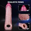 Reusable Enlarger Soft Realistic Penis Sleeve Big Growth Real Silicone Dick Delayed Ejection Extend Cock Condom Sex Toys For Man