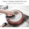 1/2/3PCS Sponge Kitchen Pot Brush with Handle, Rust Cleaning Tool Sink Pot Dish Scrubber Bathroom Decontamination Cleaning Brush