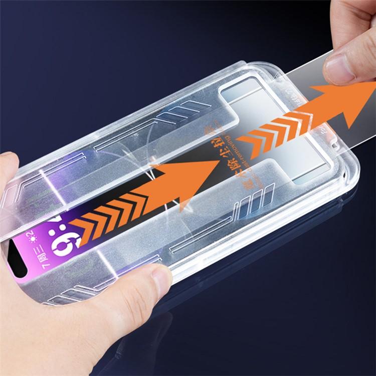 For iPhone 16 Pro Screen Protector Automatic Dust Removal Tempered Glass HD Clear Film with Automatic Alignment Tool