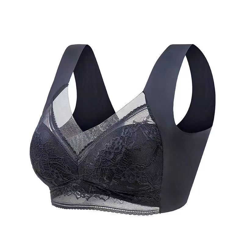 BH for kvinner Trådløst undertøy Sleep Bralette Ett stykke Soild Color Bh Lett og Tynn No Wire Komfortabel Blonder Sømløs Vest