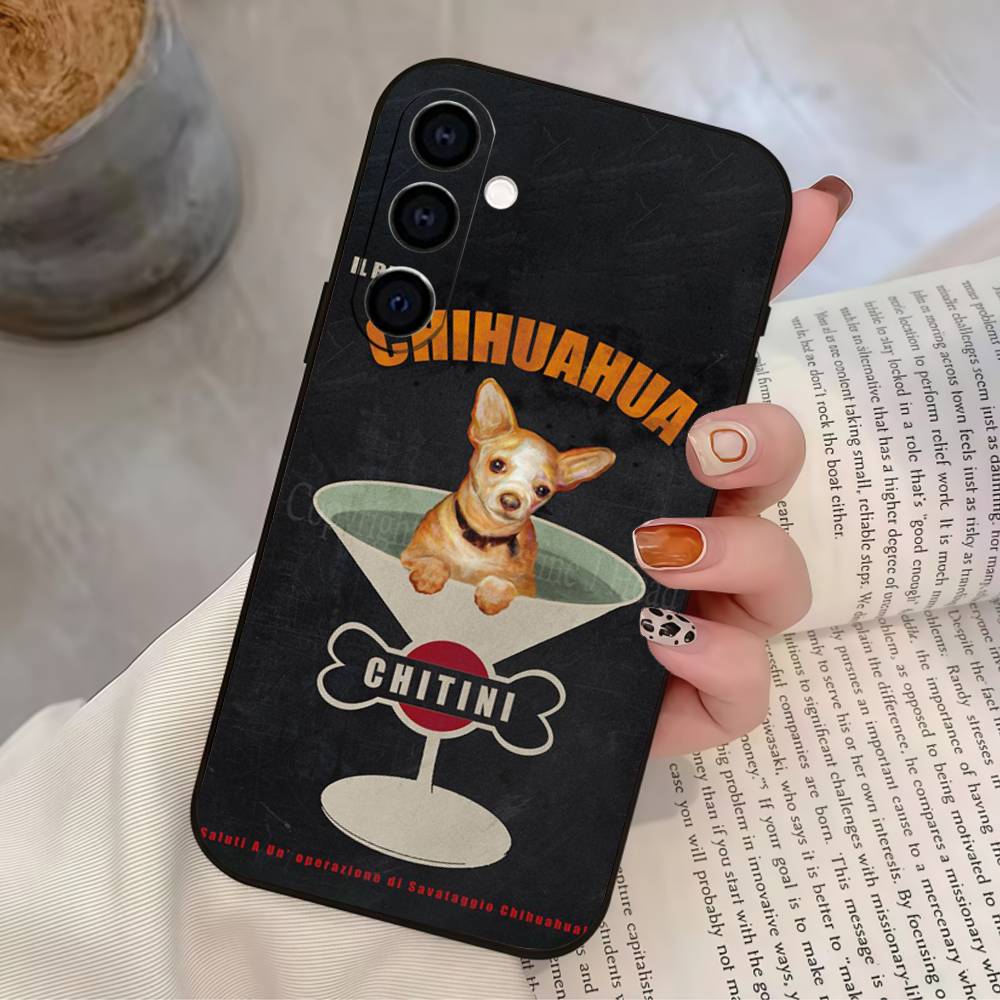 Life is Better with a Chihuahua Phone Case For Samsung Galaxy A73,A72,A71,A70,A53,A52,A51,Others Soft Black Cover Samsung a11