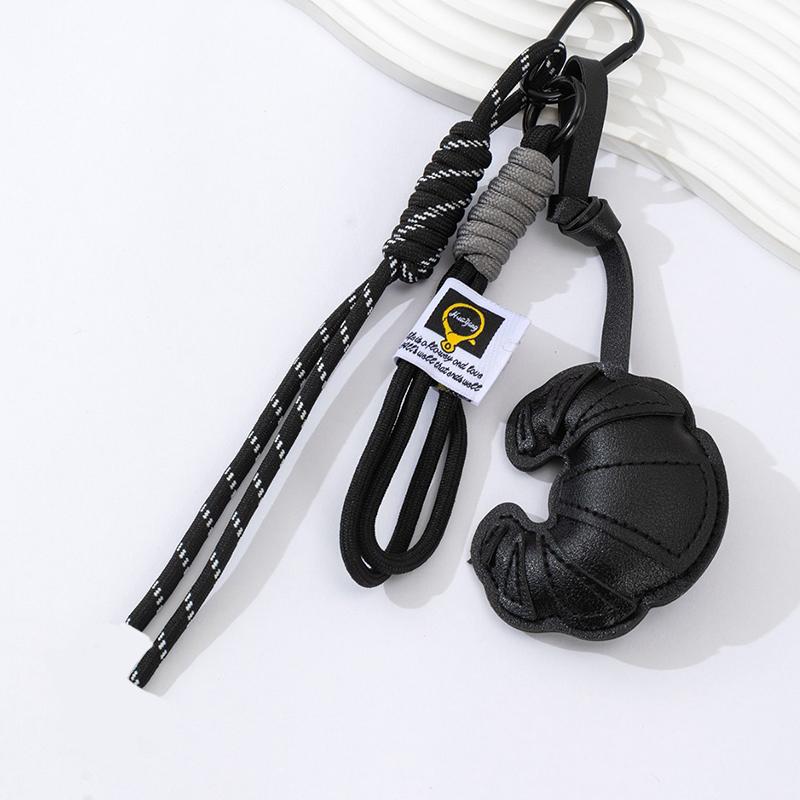 Yogodlns 1PC Braided Rope Bag Pendant Cute Pendant Cute Croissant Ins Bag Pendant Fashion Hanging Charm