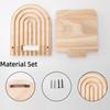 Multi Tier Wall Plant Holder Solid Wood Wooden Wall Shelf  Blank Wall Space