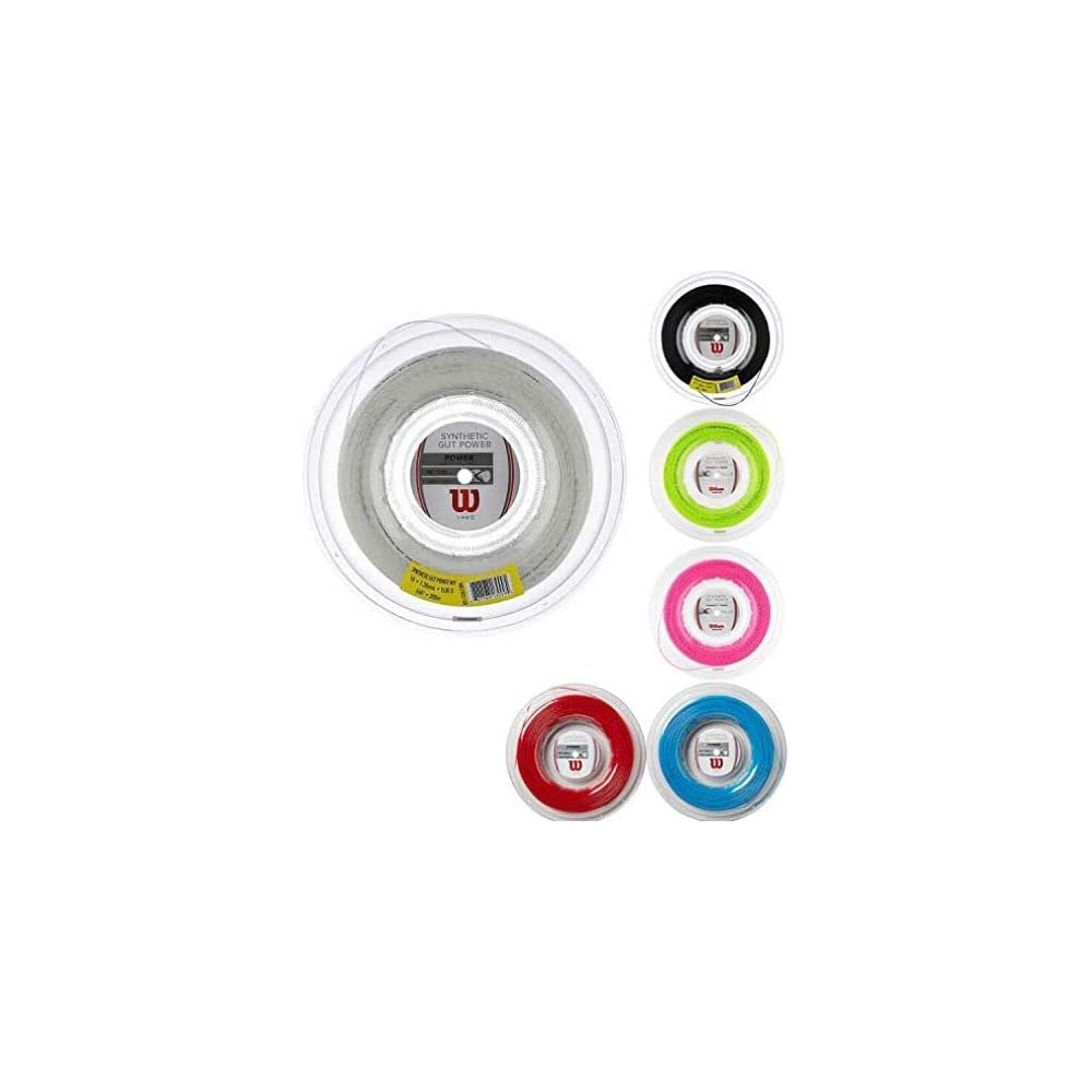 Wilson Synthetic Gut Power Tennis String 200m Reel 16 Black 1.30mm
