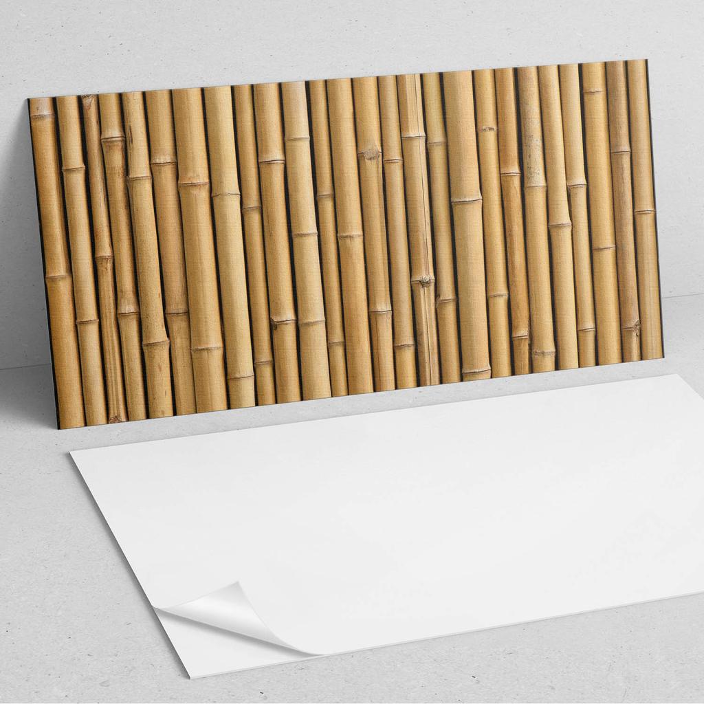Estetyczna Okładzina Ścienna Winylowa Z Nadrukiem 120X60 Cm Naturalna Tekstura Bambusa
