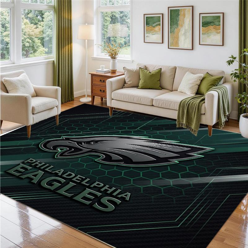 Philadelphia Eagles Design Kristall-Samt Teppich Weiche Dekorative Matte für Schlafzimmer Eingang