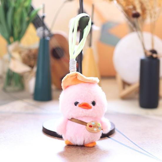 Cute Duck Plush Keychain Soft Stuffed Animal Pendant for Bags Backpacks Adorable Gift for Kids Girls Duck