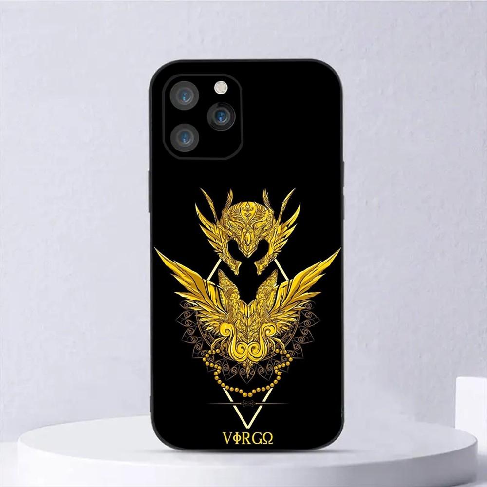 Saint Seiya Virgo Shaka Phone Case For iPhone 16,15,14,13,12,11,Plus,Pro Max,XS,X,XR,SE,Mini,8,7 Soft Silicone Black Cover