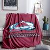 Colorado Hockey Throws Blanket Flannel Blankets Plush for Couch Bed Gifts for Men Women Travel Picnic Blanket Christmas Fan Gifts
