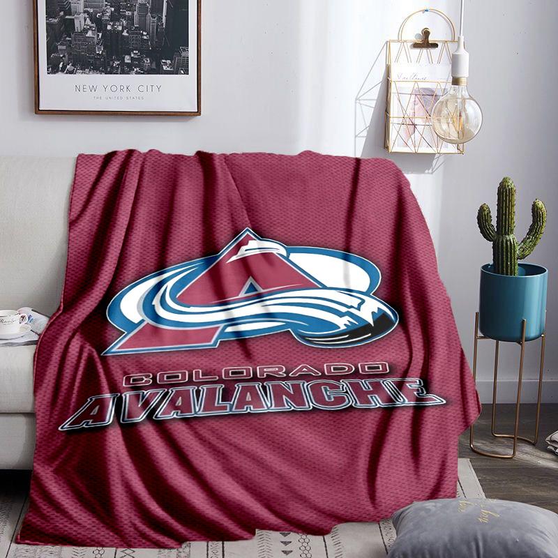 Colorado Hockey Throws Blanket Flannel Blankets Plush for Couch Bed Gifts for Men Women Travel Picnic Blanket Christmas Fan Gifts