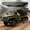 Wpl B36-2 Climbing Remote Control Car Six Wheel Drive Rocket Launcher Rc Adult Children Model Off Road Toy Car Gift