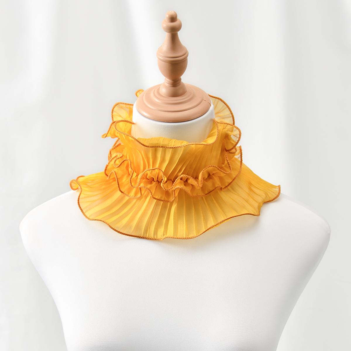 

Новый сетчатый воротник-шаль с оборками, клоунский сценический макияж, шейные аксессуары, ренессансный тюлевый костюм, съемный воротник