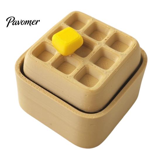 Desktop Decorative Ornament Keychain Pendant, Mechanical Balance Figurine, 3D Printed Modern Artistic Modeling Piece Stress Relief Fidget Toy, Waffles
