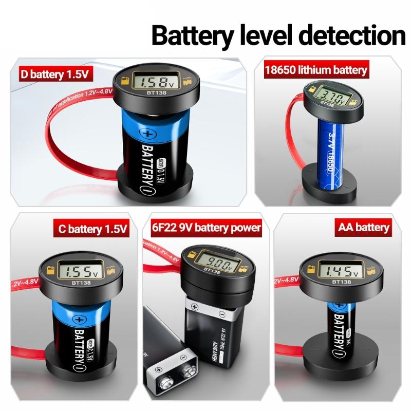 Portable BT138 Battery Checker Meter For Quick Multiple Type Battery Testing Home & Outdoor Use Electronics Maintenance