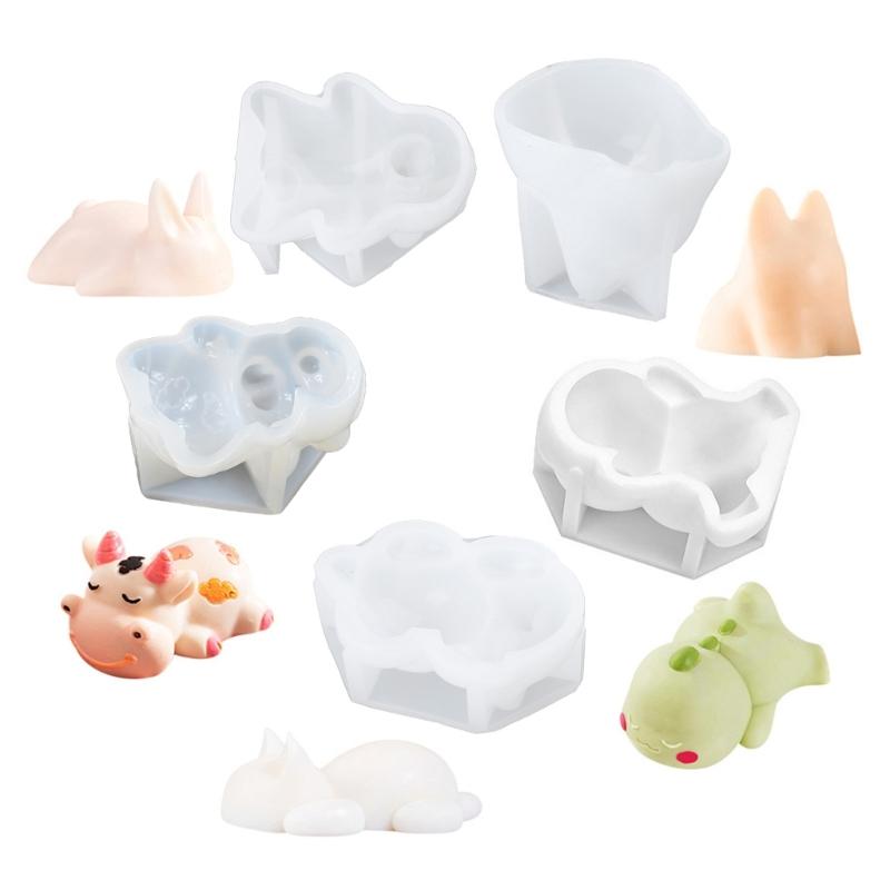 Milk Jelly Silicone Mold Animal Shape Gelatin Dessert Mold Mousse Cake Decorations Mould for Bakings Enthusiasts