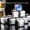 304 Whiskysteiner i rustfritt stål, gjenbrukbare drikkekjølersteiner med tang og beholder, vodka, vin, øl, barkjølerverktøy