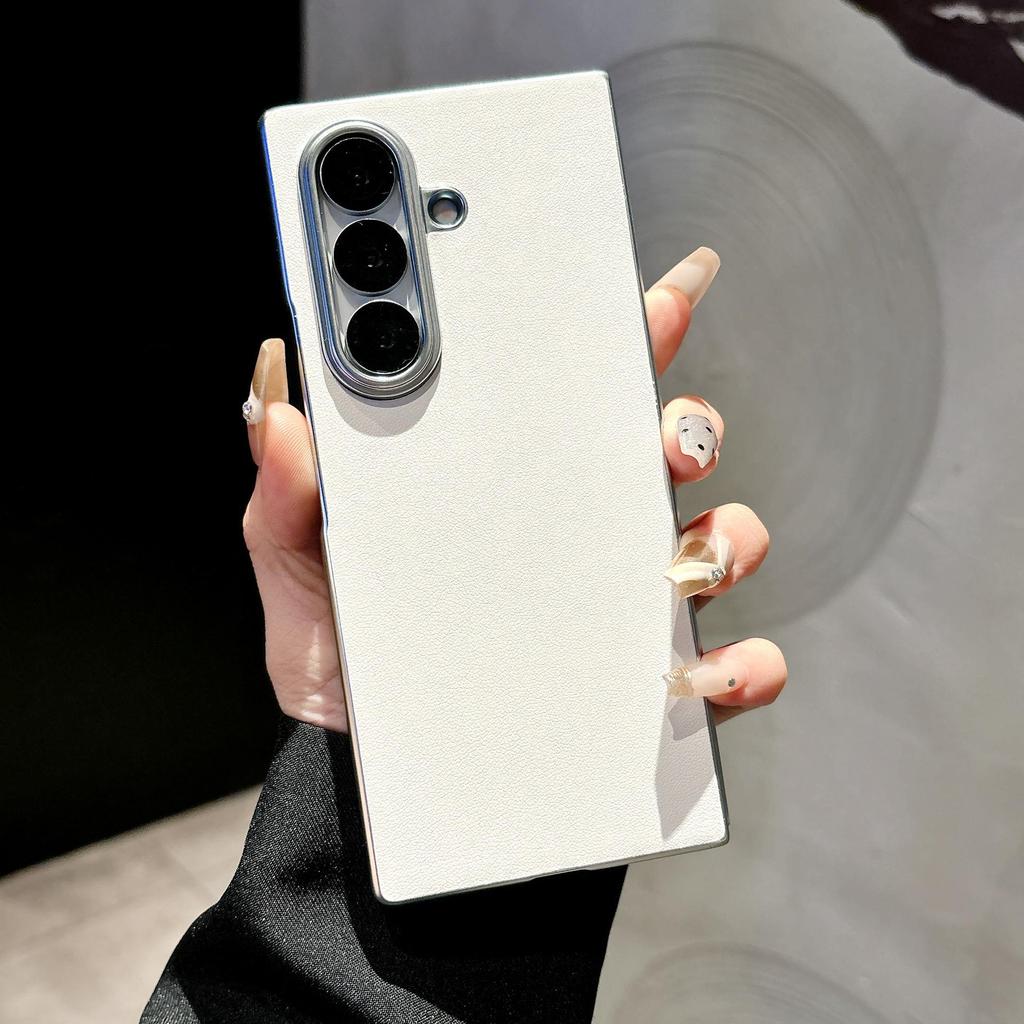 Husă Flip din Piele Placată cu Metal pentru Samsung Galaxy Z Fold 7
