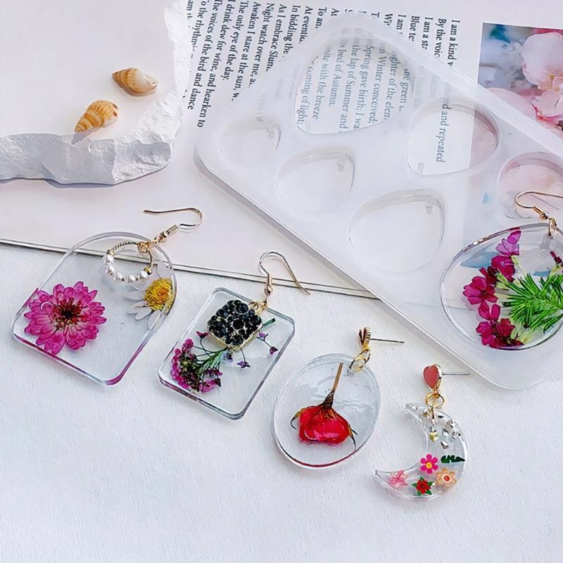 Geometric Irregular Earrings Pendant Resin Mold Eardrops Silicone Moulds  Silicone Resin Ornament Beginner Tools