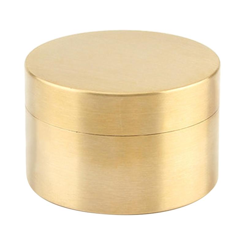 Waterproof Round Brass Box Metal Jewelry Sealed Container Dustproof Storage Box