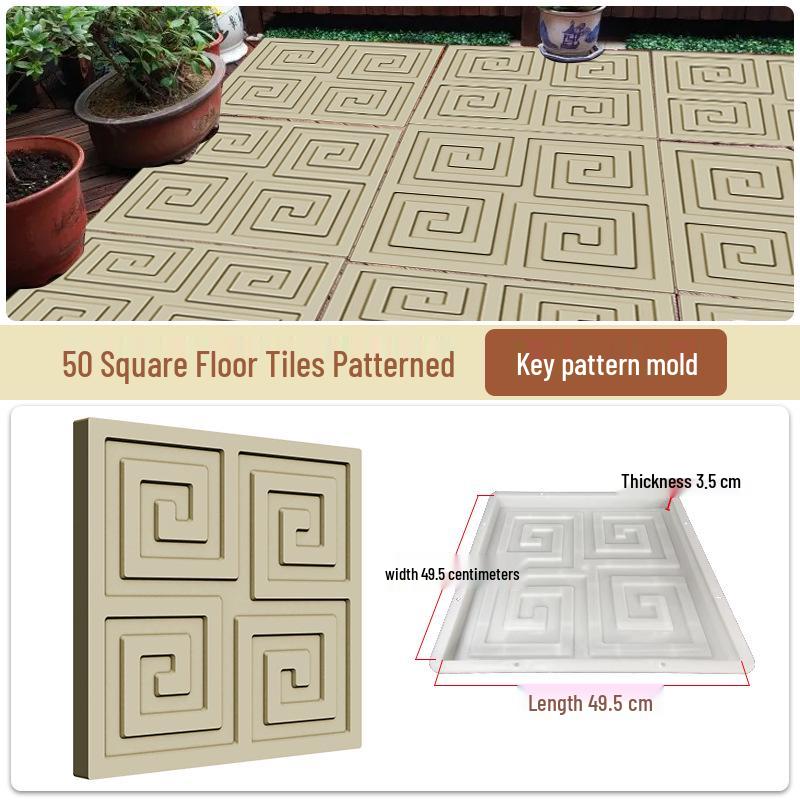 Garden Cement Tile Mold for Outdoor Stepping Stones
