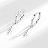 S925 Silver Diamond Stud Earrings For Women Sweet Cute Little Lightning Bolt Personality Creative Fashion Jewelry