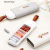 Compact Travel Medicine Box: Portable, Moisture-Proof, Three Compartment Pill Organizer