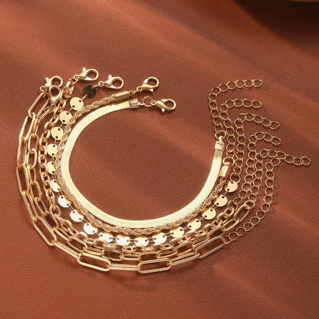 14Pcs Gold Color Bracelet Sets Boho Retro Thick Twist Cuban Chain Bracelet for Women 2026 New Trendy High Quality Jewelry Gifts