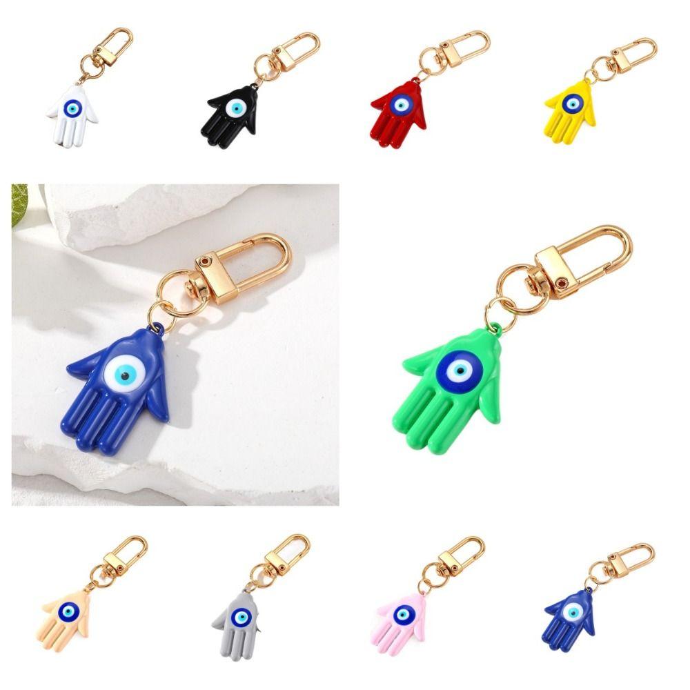 

Zinc Zinc Alloy Hand Demon Eye Keychain Dripping Oil Trend Female