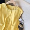 Korean Style Sleeveless Cotton Linen Vest Women Embroidered Summer Top