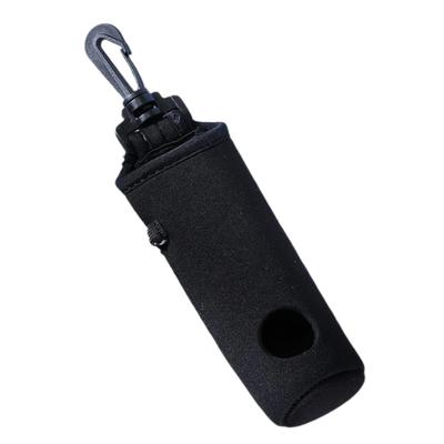 Lunari Golfbollset för 3 Bollar med Peggar och Golfbollar Svarta Bollar, Hållare, Fodral, Lättviktigt, Karbinhake, Tillbehör, Hållare, (Svart)