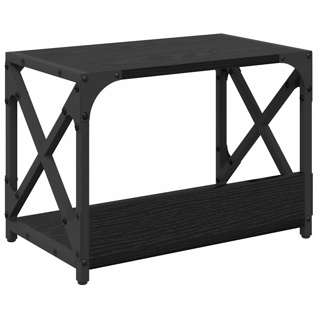 Printer Stand Black Oak Effect 44 x 26 x 31.5 cm