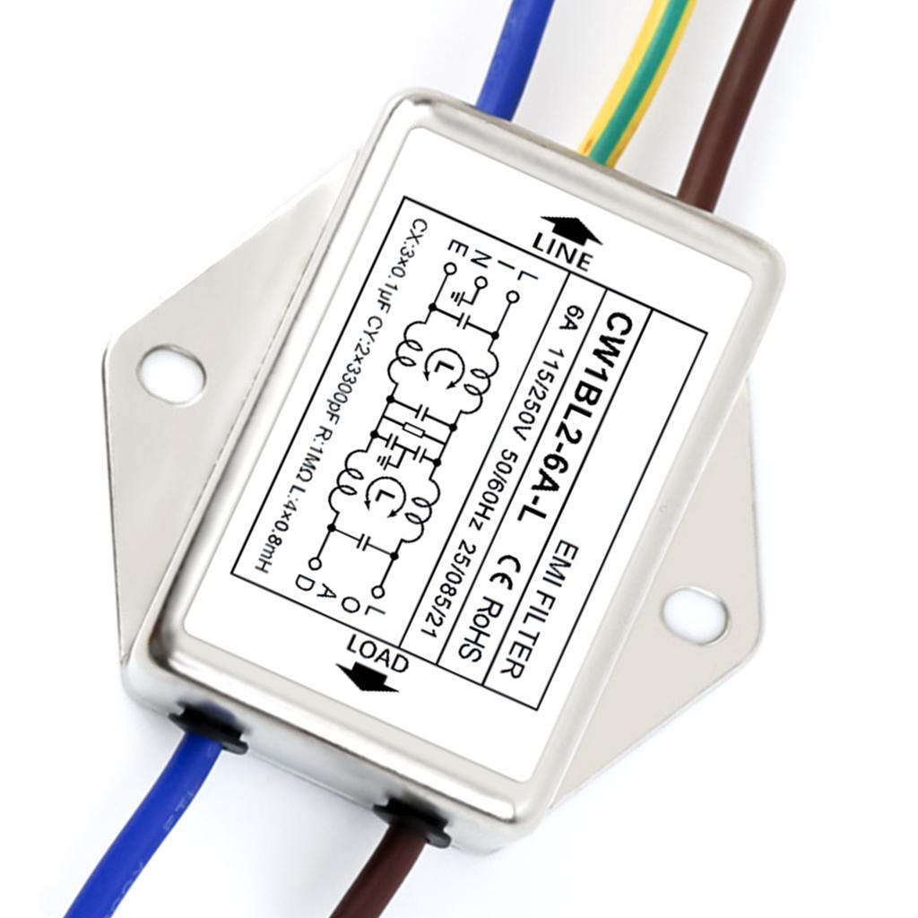 Filter Single Phase 250V for Mitigating Continuous And Intermittent Pulse Noise In Electrical Systems Daily Use