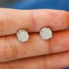 Hip Hop Rock VVS1 D color Real GRA Moissanite Stud Earrings 925 Sterling Silver Screw Ear Stud Fine Jewelry Diamonds Pass Test