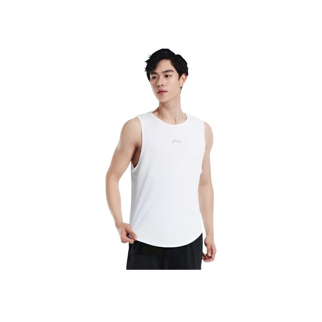 Li Ning Casual Comfortable Loose Quick-Dry Breathable Vest Men Vests White LWTU063-1