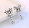 Korean Retro Flower Stud Earrings - Two-Way Wear Petal & Star Design for Women