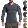 Men's Solid Color Zipper Lapel Loose Long Sleeve Top Men's Casual Fashion Long Sleeve Top