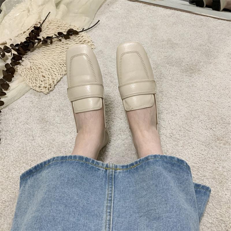 Fashion Minimalist Flat Shoes Womens Early Spring New Seasonal Womans Single Shoes for Comfort One Foot Lazy Shoes Women Loafers Ladies
