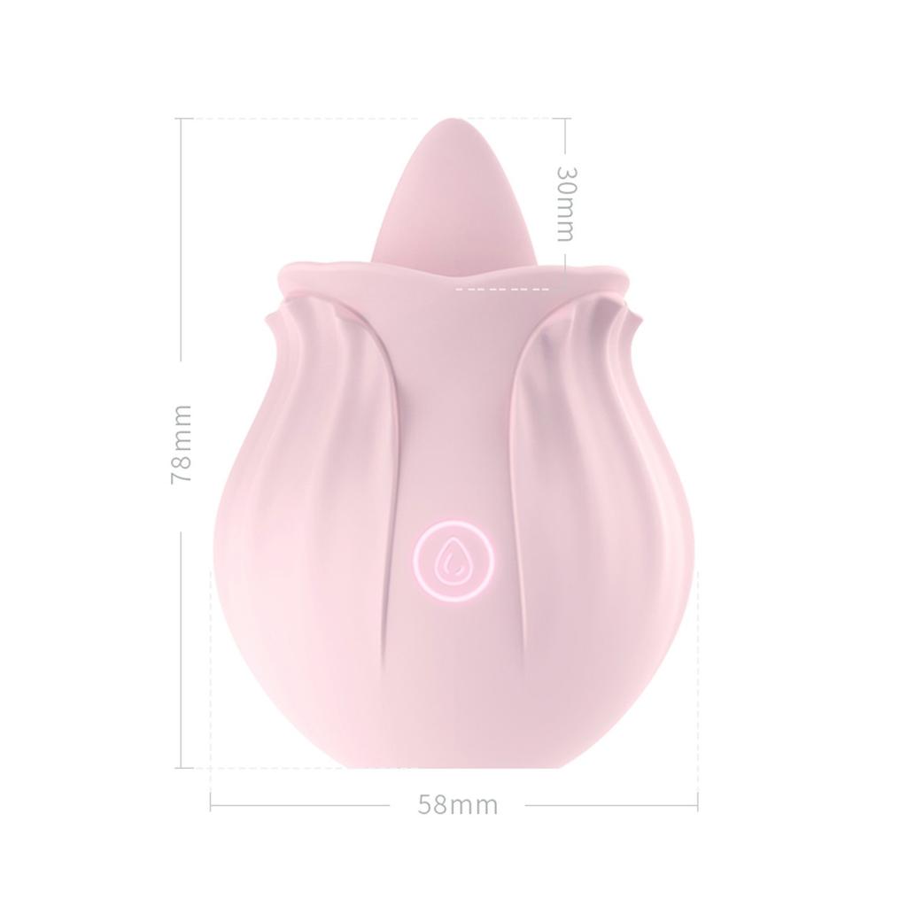 Tongue Vibrating  Jumping Flirting Appeal Device For Women Rose Clit Massage Sucking